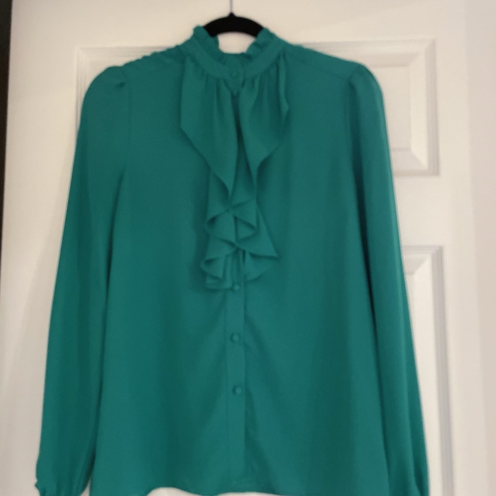 Who What Wear ruffle blouse